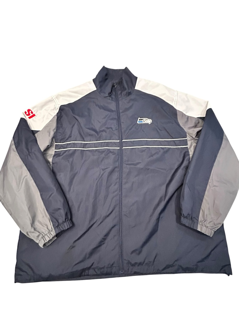 Dunbrooke Seattle Seahawks Sports Illustrated Men’s Navy & Gray Zip Jacket XXL